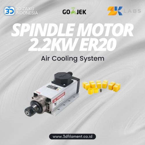 Zaiku CNC Square Spindle Motor 2.2KW ER20 Air Cooling